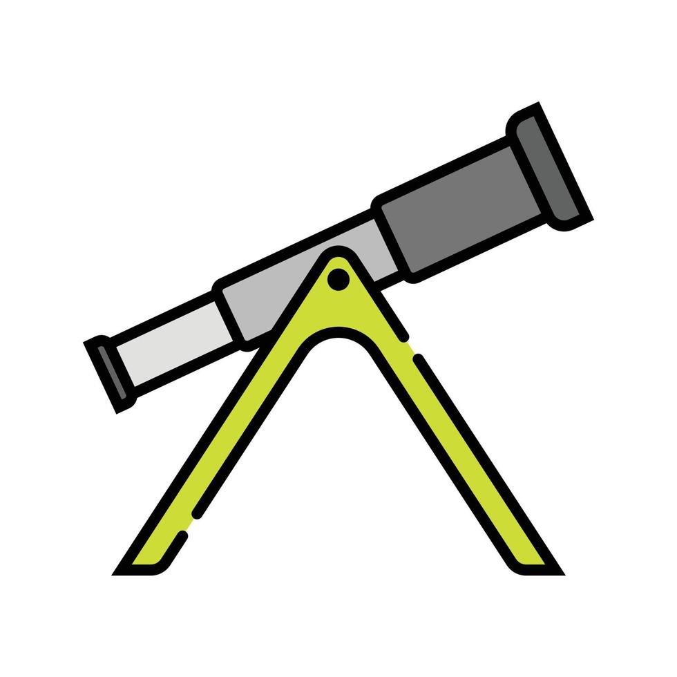 icono de telescopio óptico vector