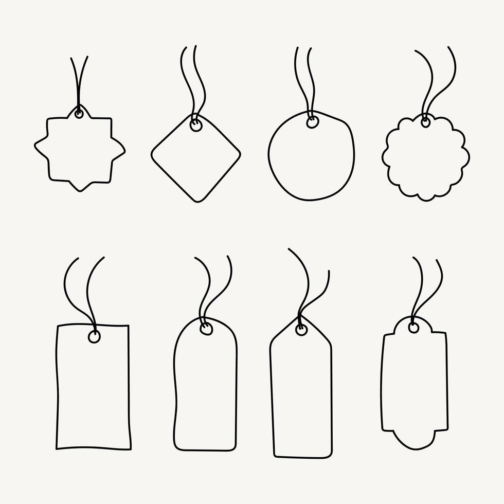 Black and Beige Gift Tags vector