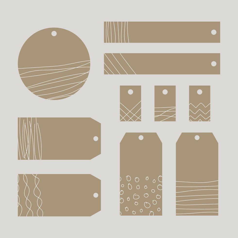 Brown Vintage Gfit Tags vector