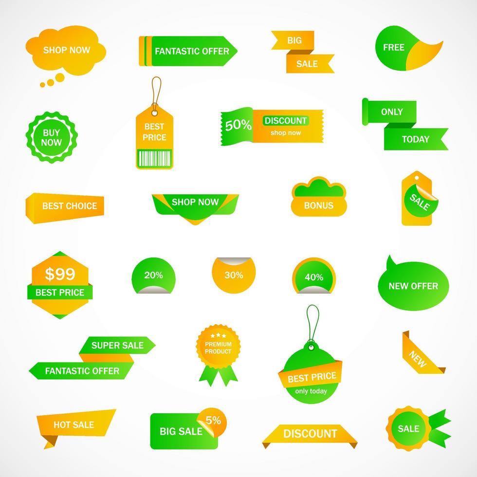 Premium Vector  A set of colorful sticker art designs of