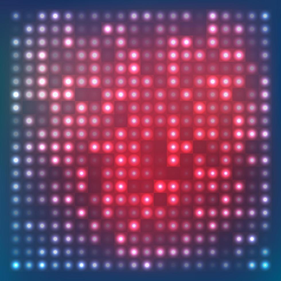 Vector abstract background of colorful glowing dots. Pattern of simple geometric shapes, wallpaper