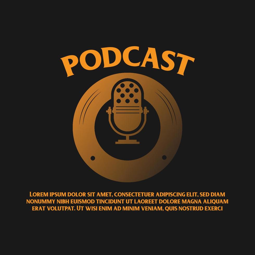 podcast logo vector