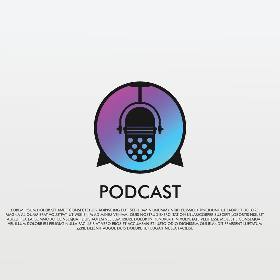 podcast logo vector