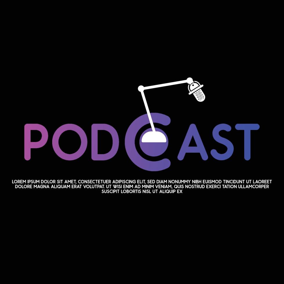 podcast logo vector