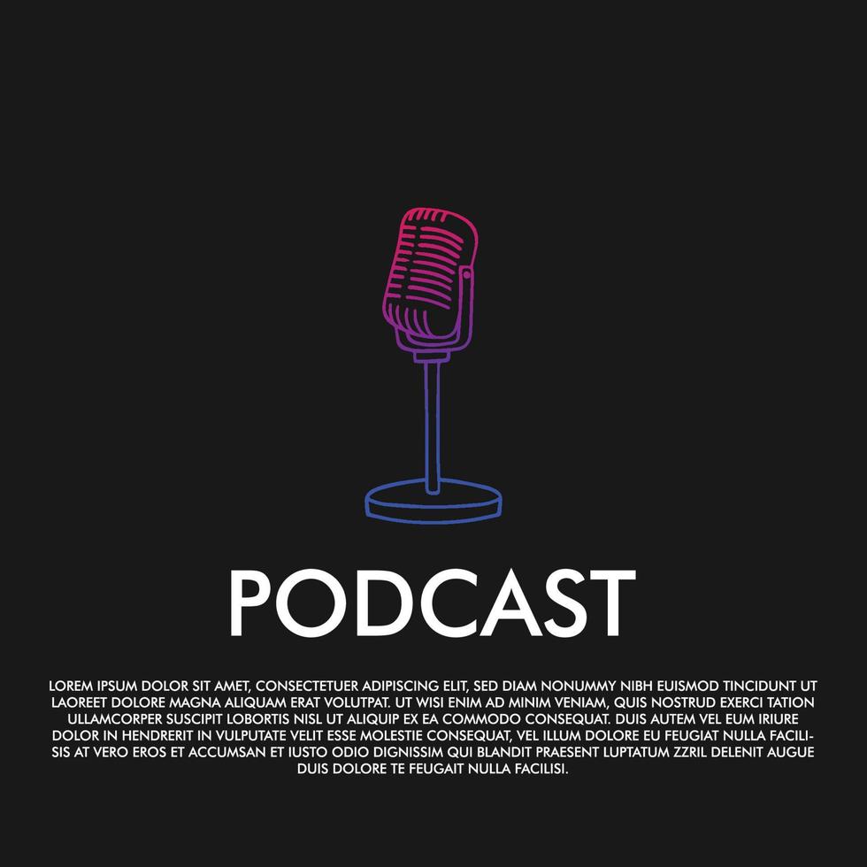 vector logo de podcast