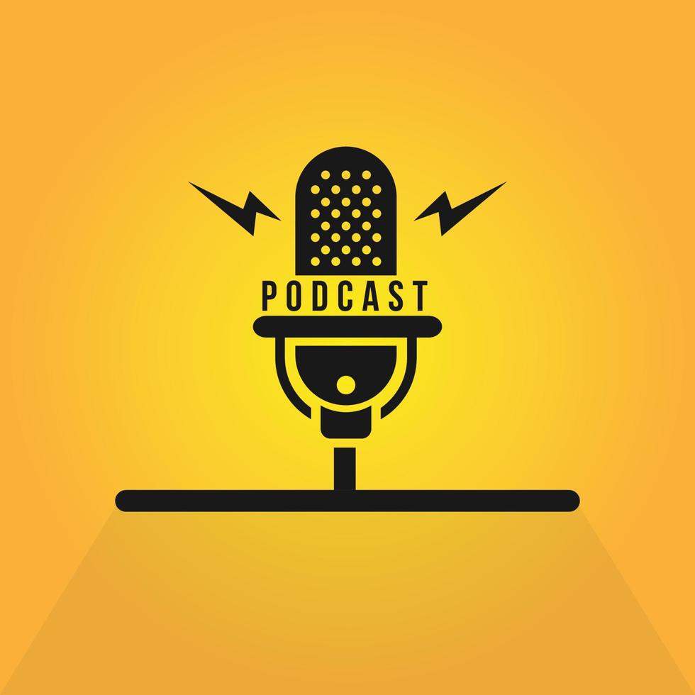 podcast logo vector