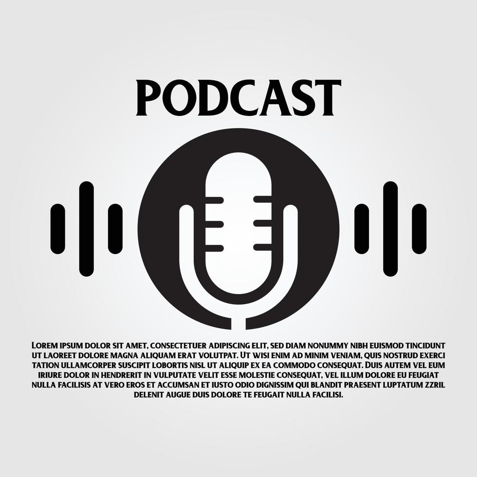 vector logo de podcast