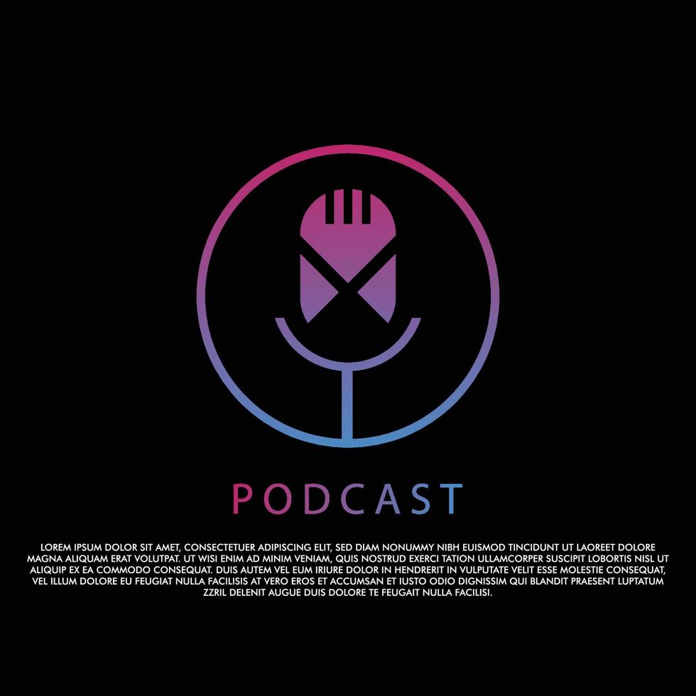 vector logo de podcast