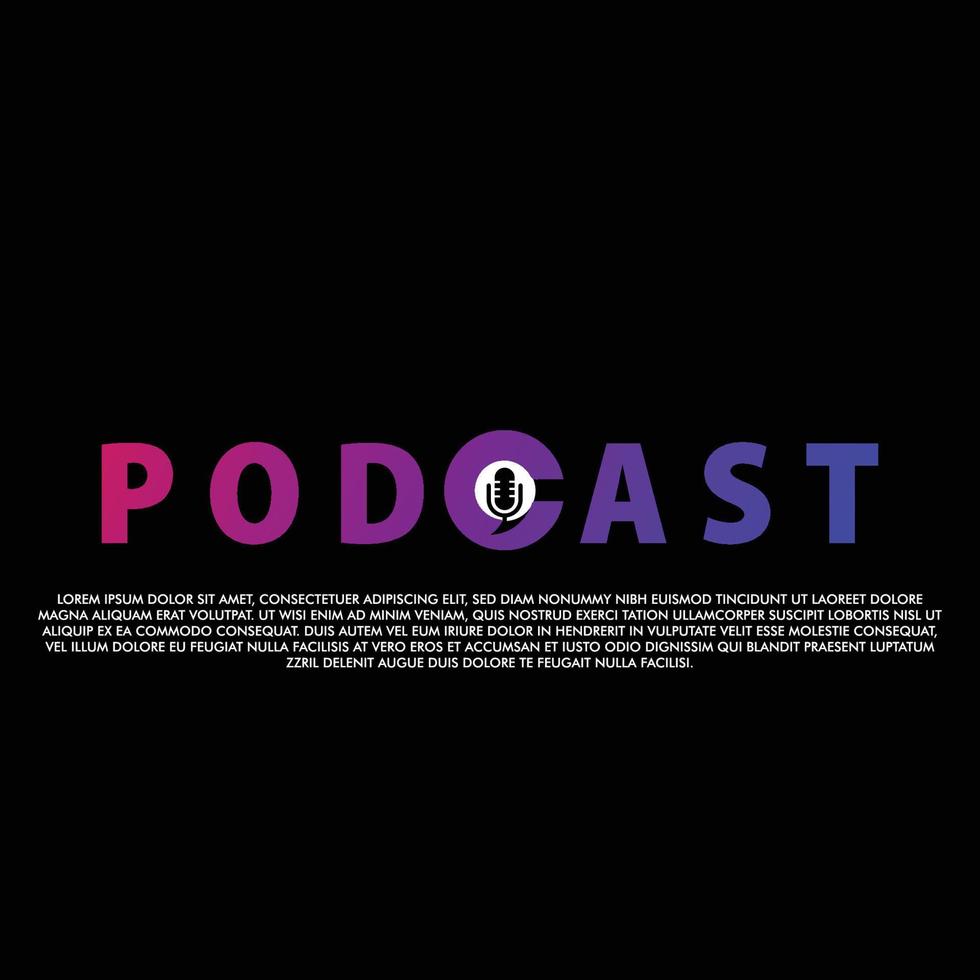 podcast logo vector