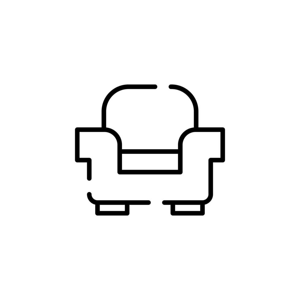 Chair, Seat Dotted Line Icon Vector Illustration Logo Template. Suitable For Many Purposes.