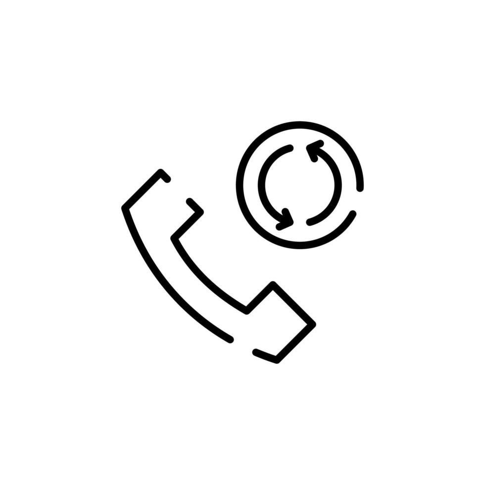 Call, Centre, Telephone Dotted Line Icon Vector Illustration Logo Template. Suitable For Many Purposes.