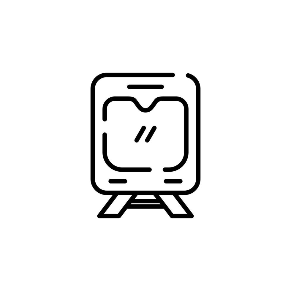 Train, Locomotive, Transport Dotted Line Icon Vector Illustration Logo Template. Suitable For Many Purposes.