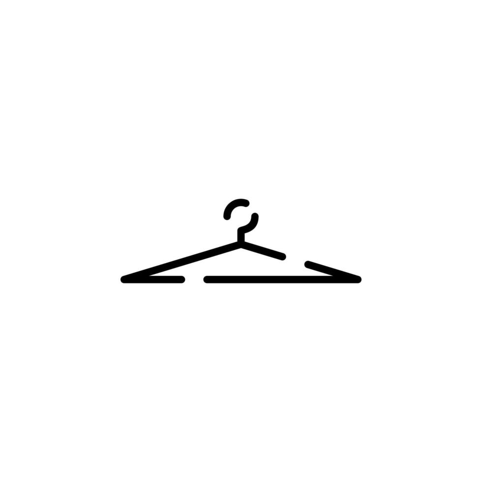 Clothes Hanger Dotted Line Icon Vector Illustration Logo Template. Suitable For Many Purposes.