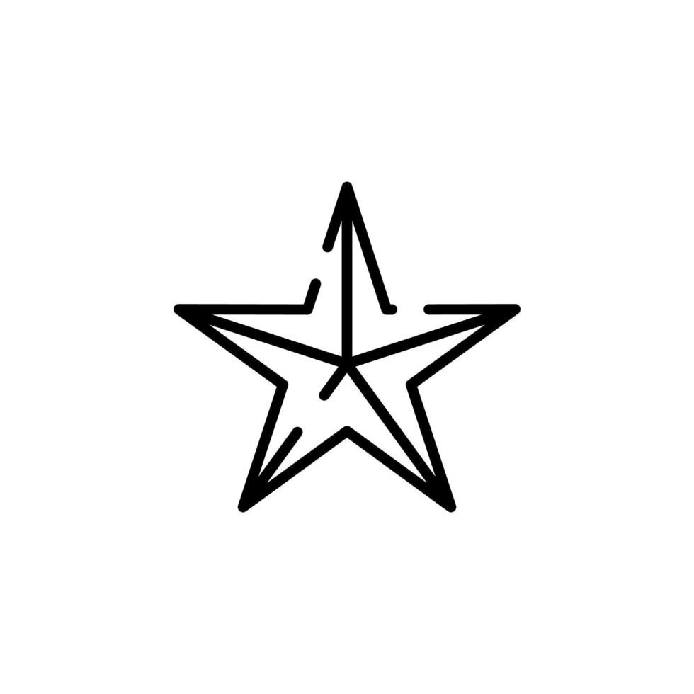 Stars, Night Dotted Line Icon Vector Illustration Logo Template. Suitable For Many Purposes.