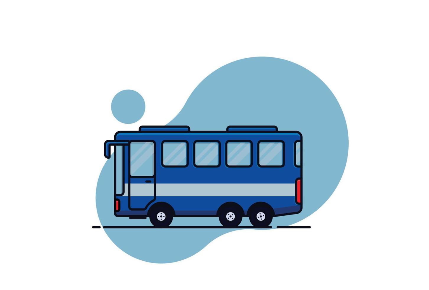 Blue Bus Illustration vector