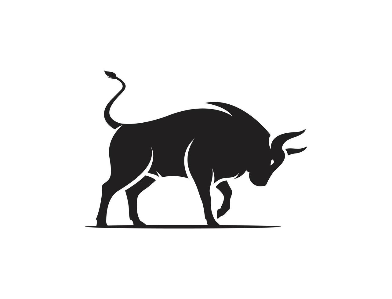 logotipo de toro mínimo vector