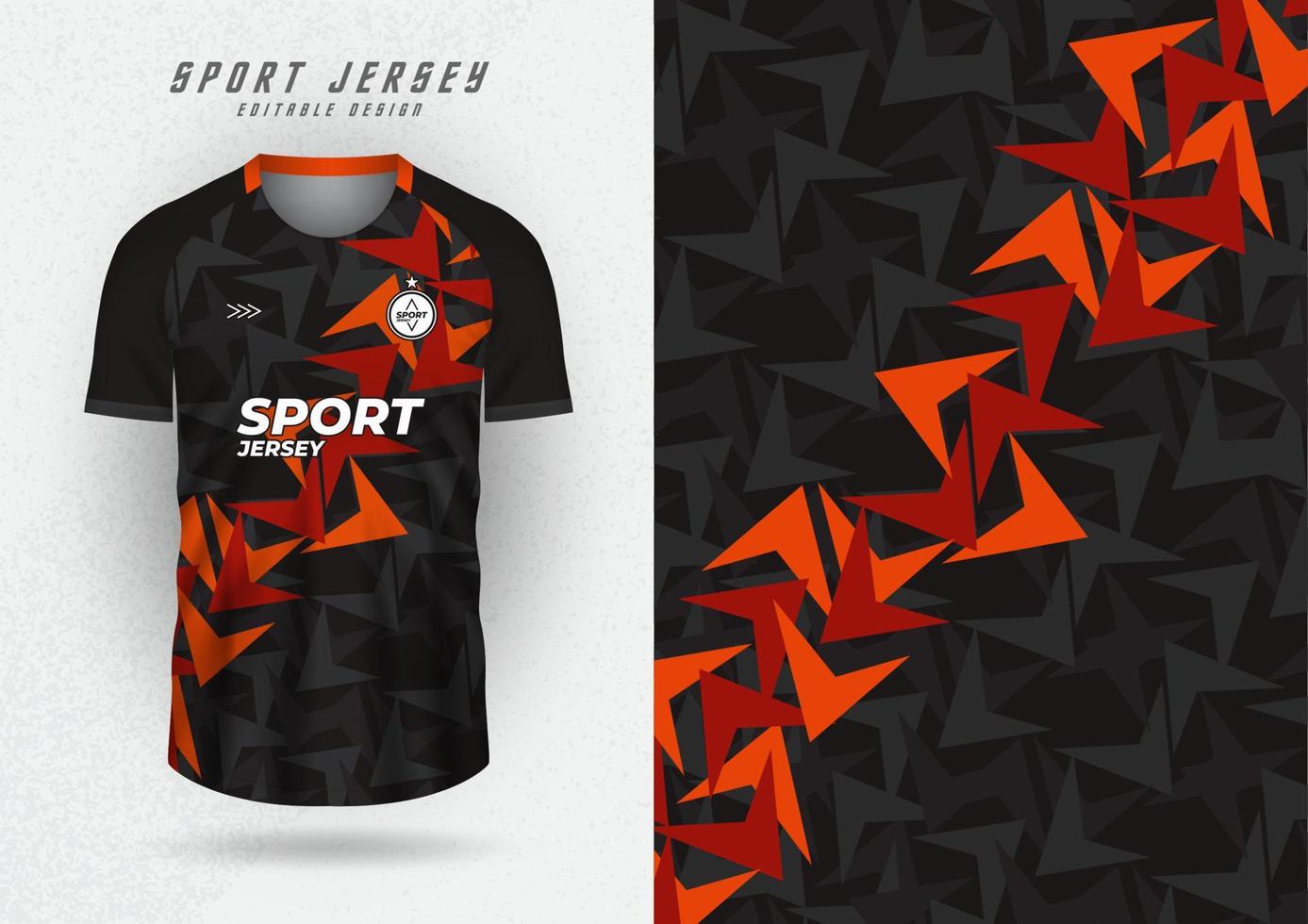 Background mockup for sports team jerseys, jerseys, running jerseys, black background with orange stripes. vector