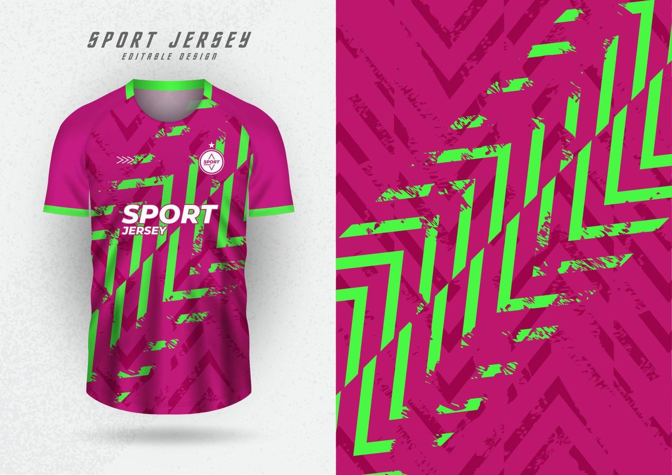 maqueta de fondo para camisetas de equipos deportivos, camisetas y camisetas para correr. fondo rosa con rayas verdes reflectantes. vector