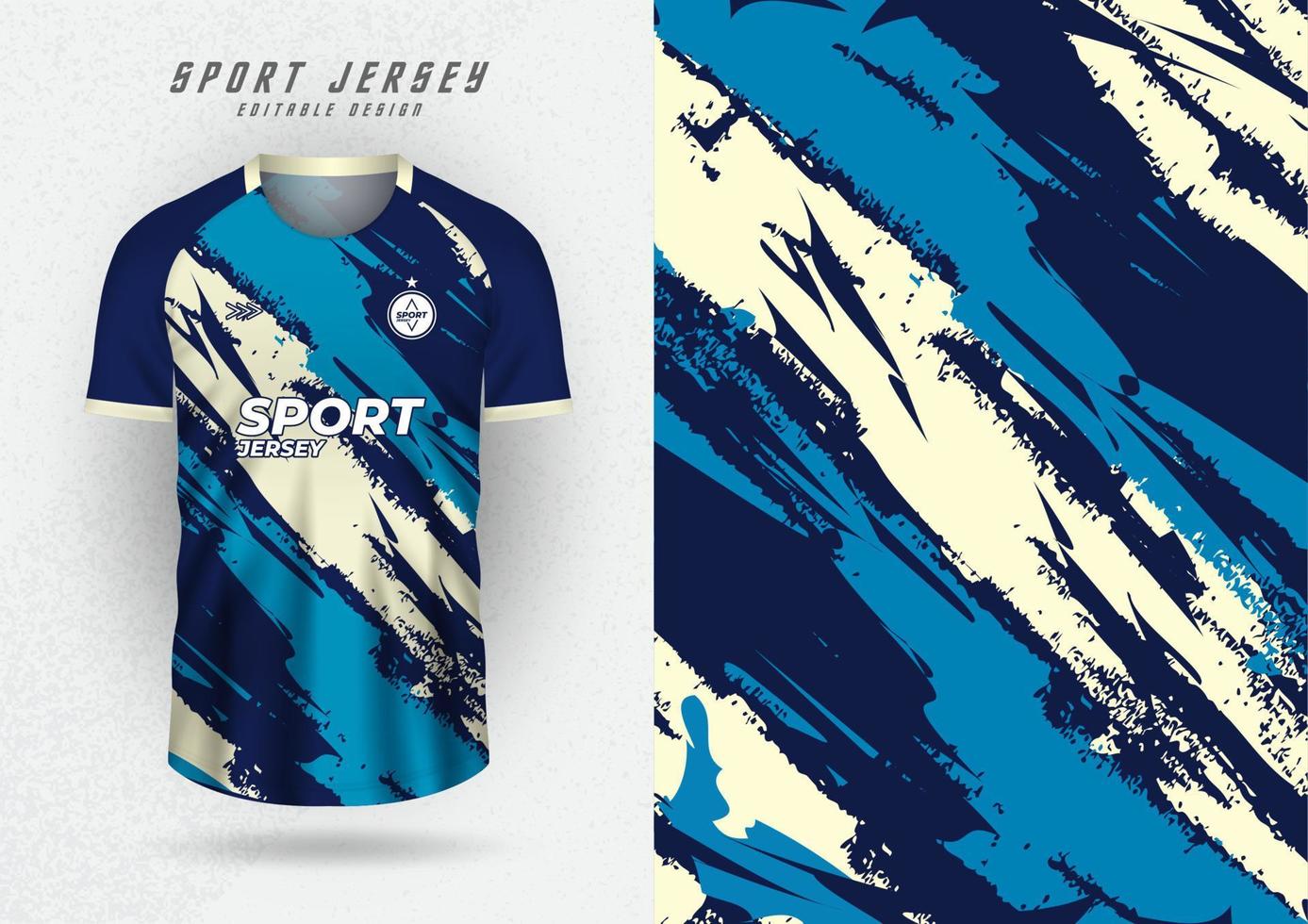 maqueta de fondo para camisetas de equipos deportivos, camisetas, camisetas para correr, rayas azul marino crema. vector