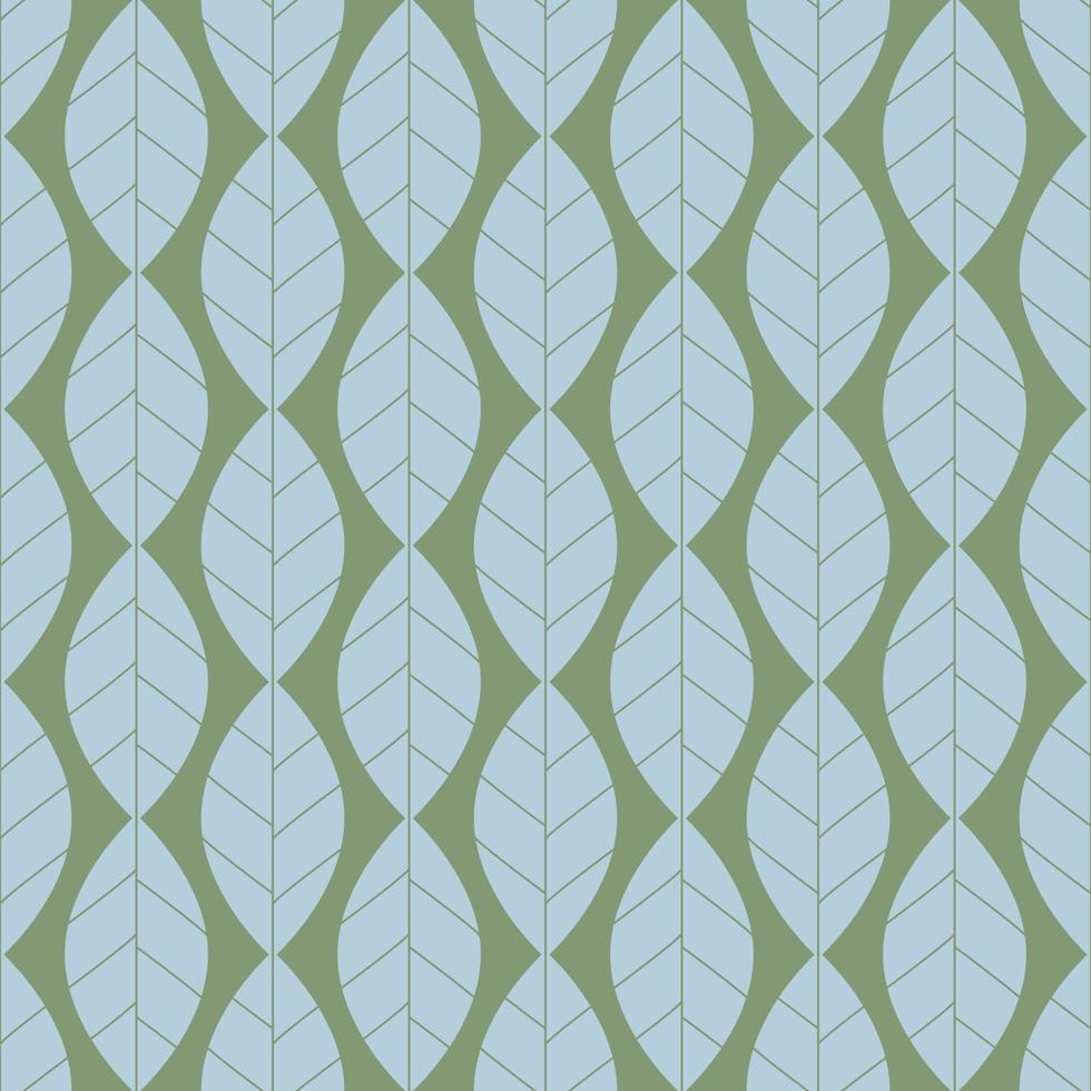 Geometric  Floral Ornamental Seamless Pattern with Leaves.Vector. vector