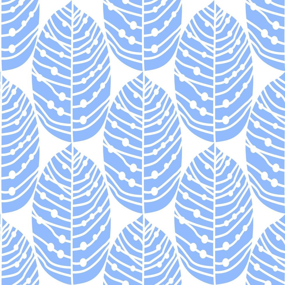 geometric seamless pattern floral with leaves vector