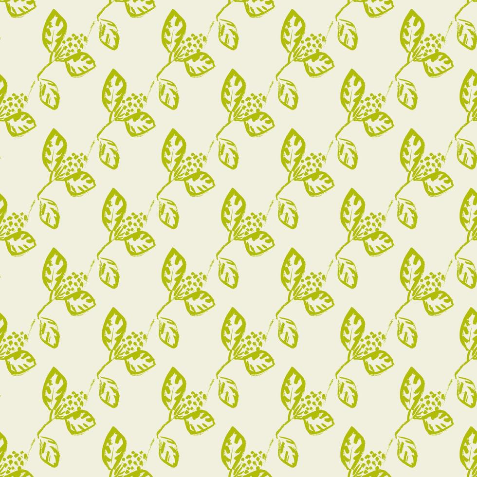 geometric seamless pattern floral with leaves vector