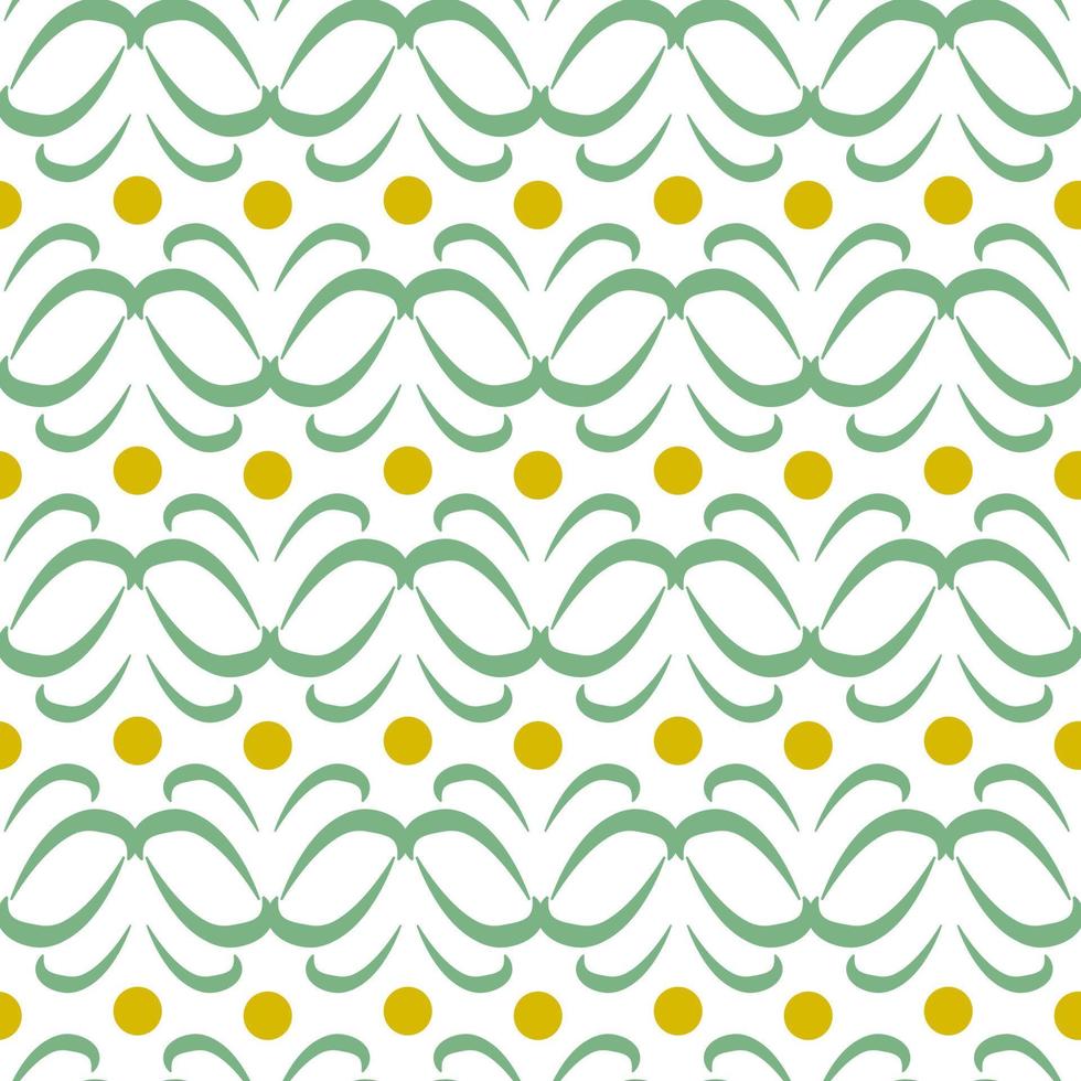 Geometric  Floral Ornamental Seamless Pattern with Leaves.Vector. vector