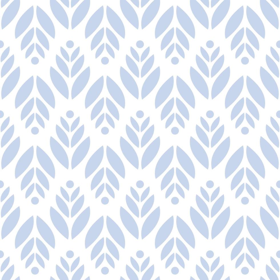 Geometric  Floral Ornamental Seamless Pattern with Leaves.Vector. vector