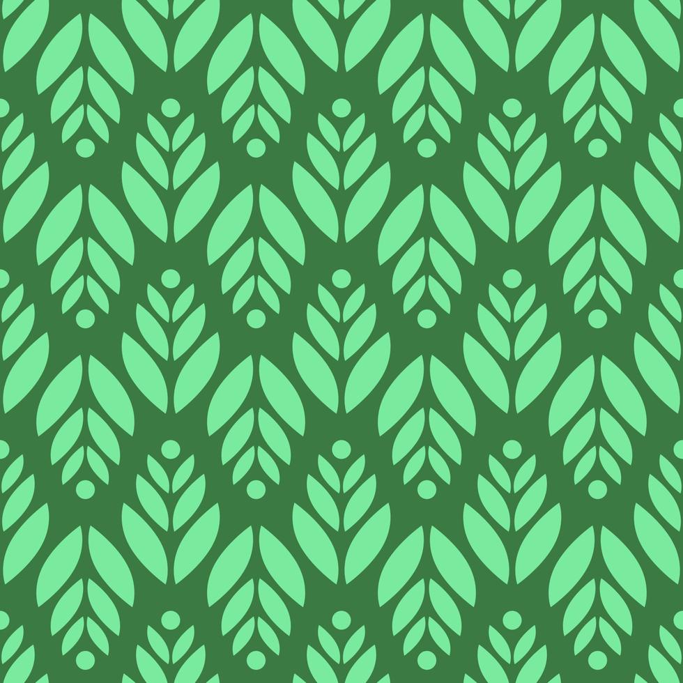 geometric seamless pattern floral with leaves vector