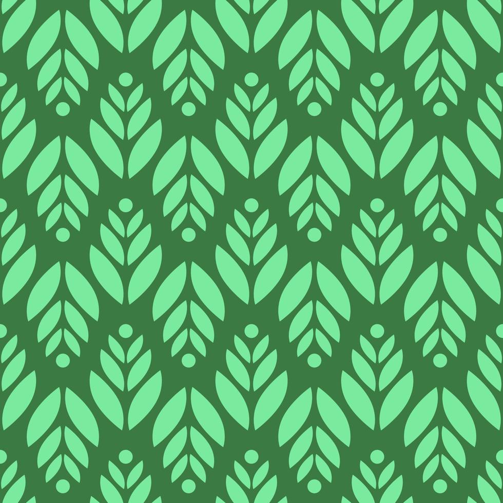 geometric seamless pattern floral with leaves vector