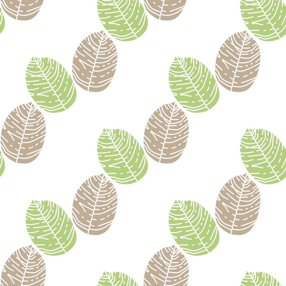 geometric seamless pattern floral with leaves vector