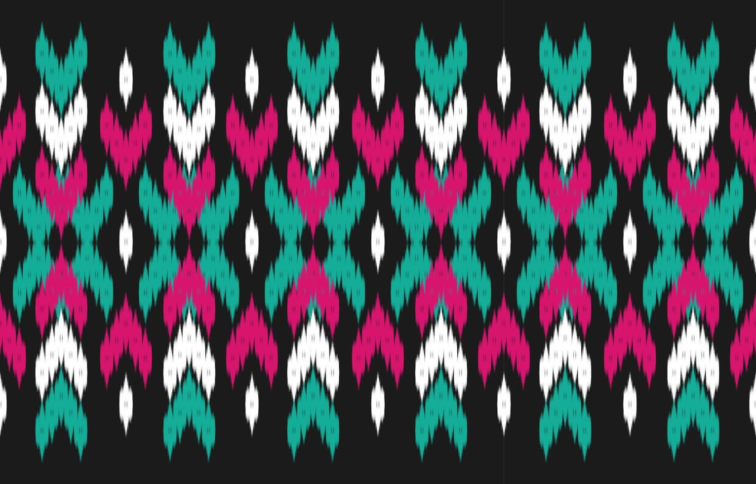 Abstract ethnic tribal pattern art. Ethnic ikat seamless pattern. American and Mexican style. vector