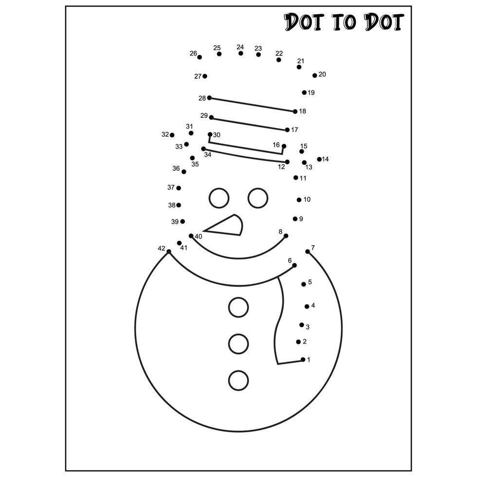 Christmas connect the dots Dot to Dot activities vector