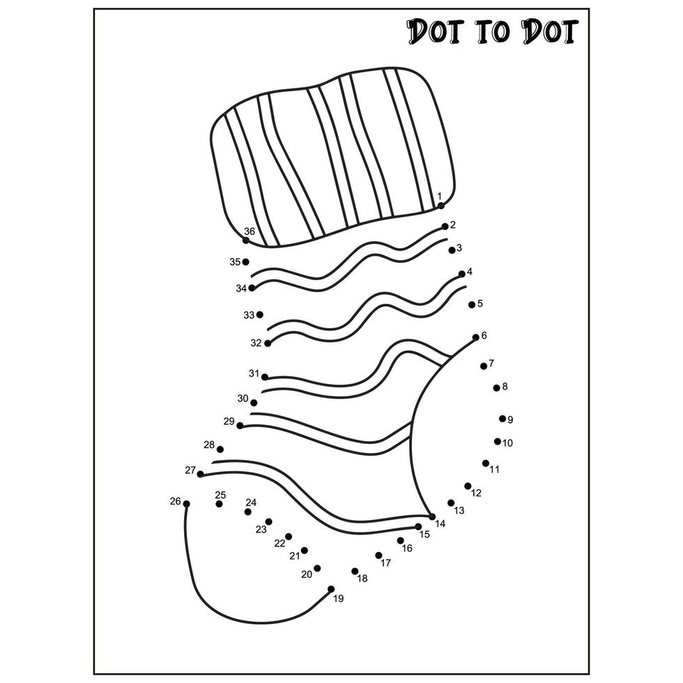 Christmas connect the dots Dot to Dot activities vector