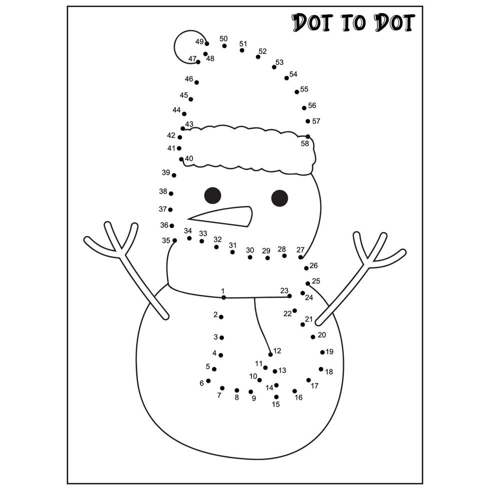 Christmas connect the dots Dot to Dot activities vector
