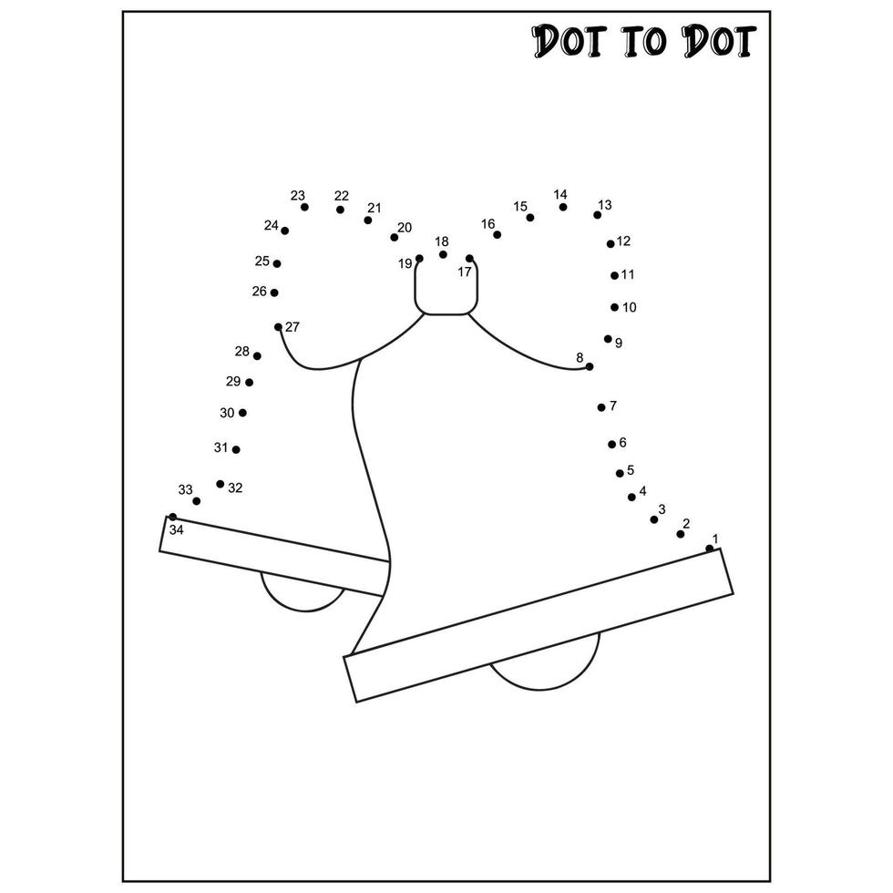 Christmas connect the dots Dot to Dot activities vector