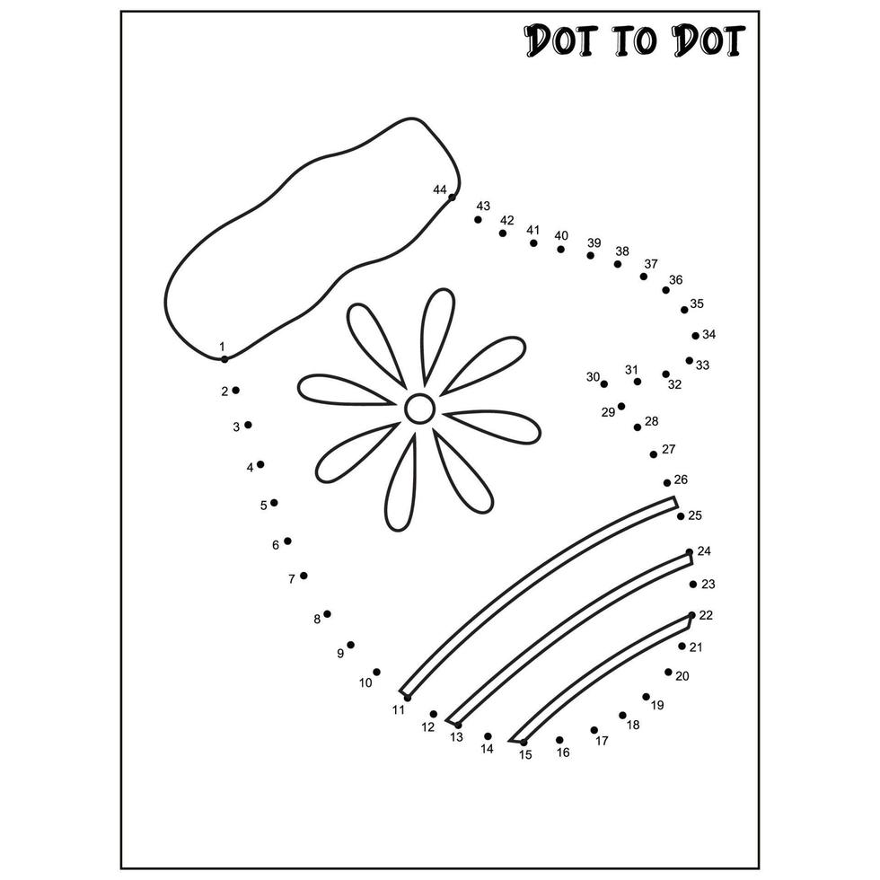 Christmas connect the dots Dot to Dot activities vector