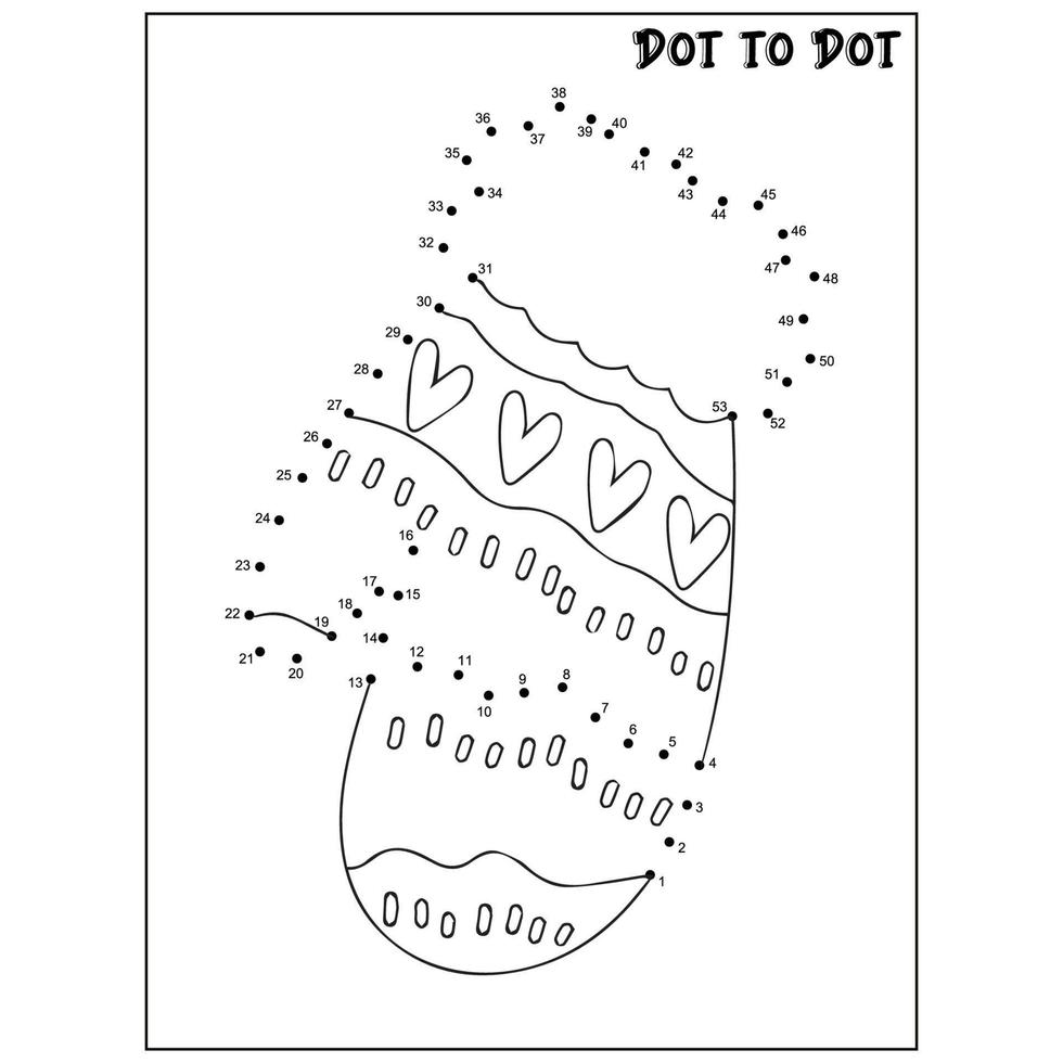 Christmas connect the dots Dot to Dot activities vector