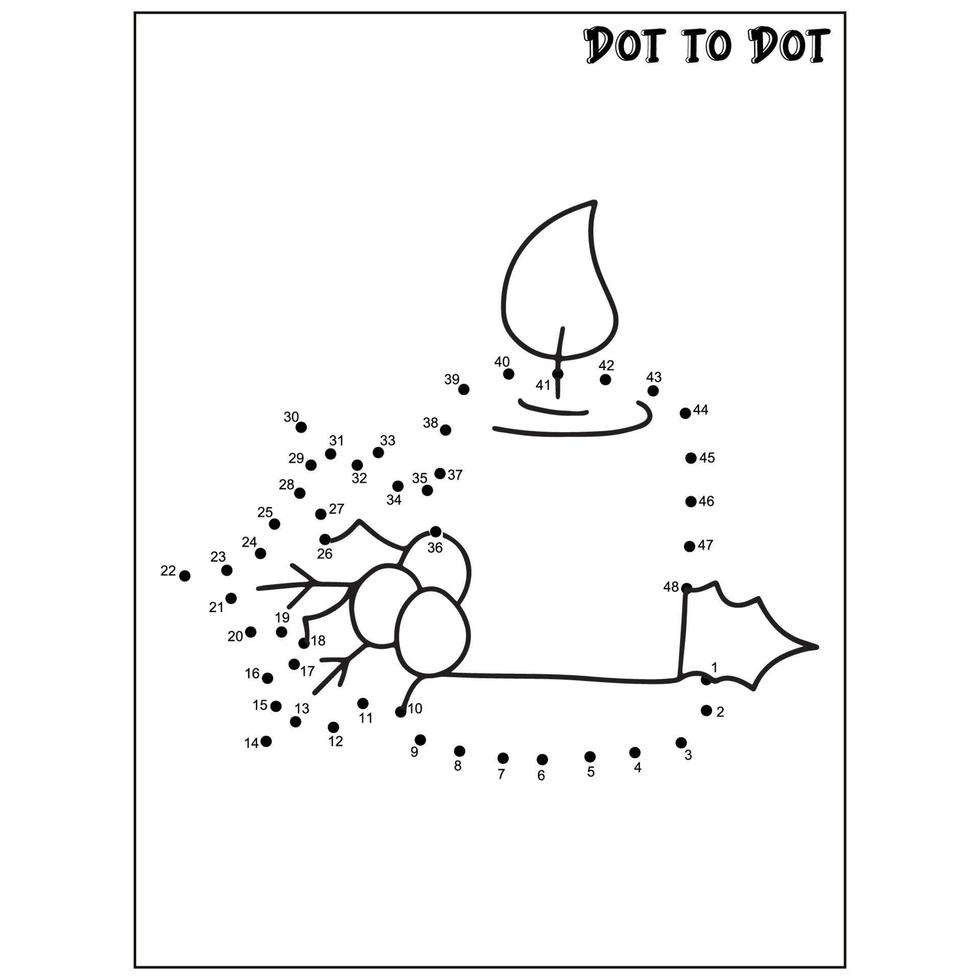 Christmas connect the dots Dot to Dot activities vector