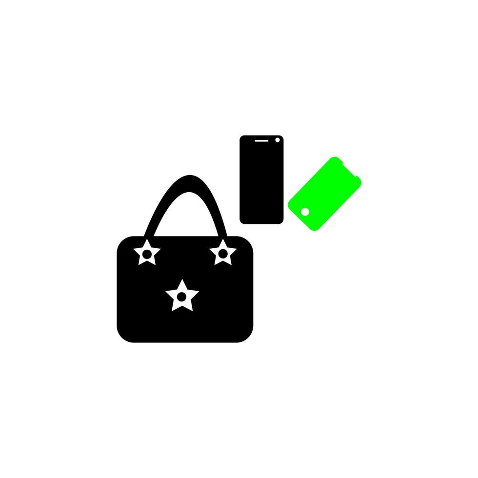 shopping phone vector icon illustration bag graduation hat drawing