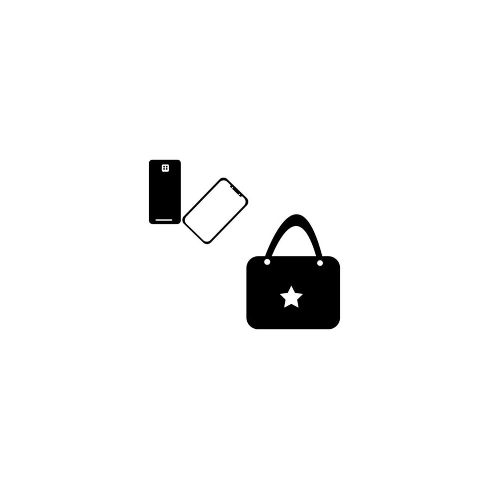 shopping phone vector icon illustration bag graduation hat drawing