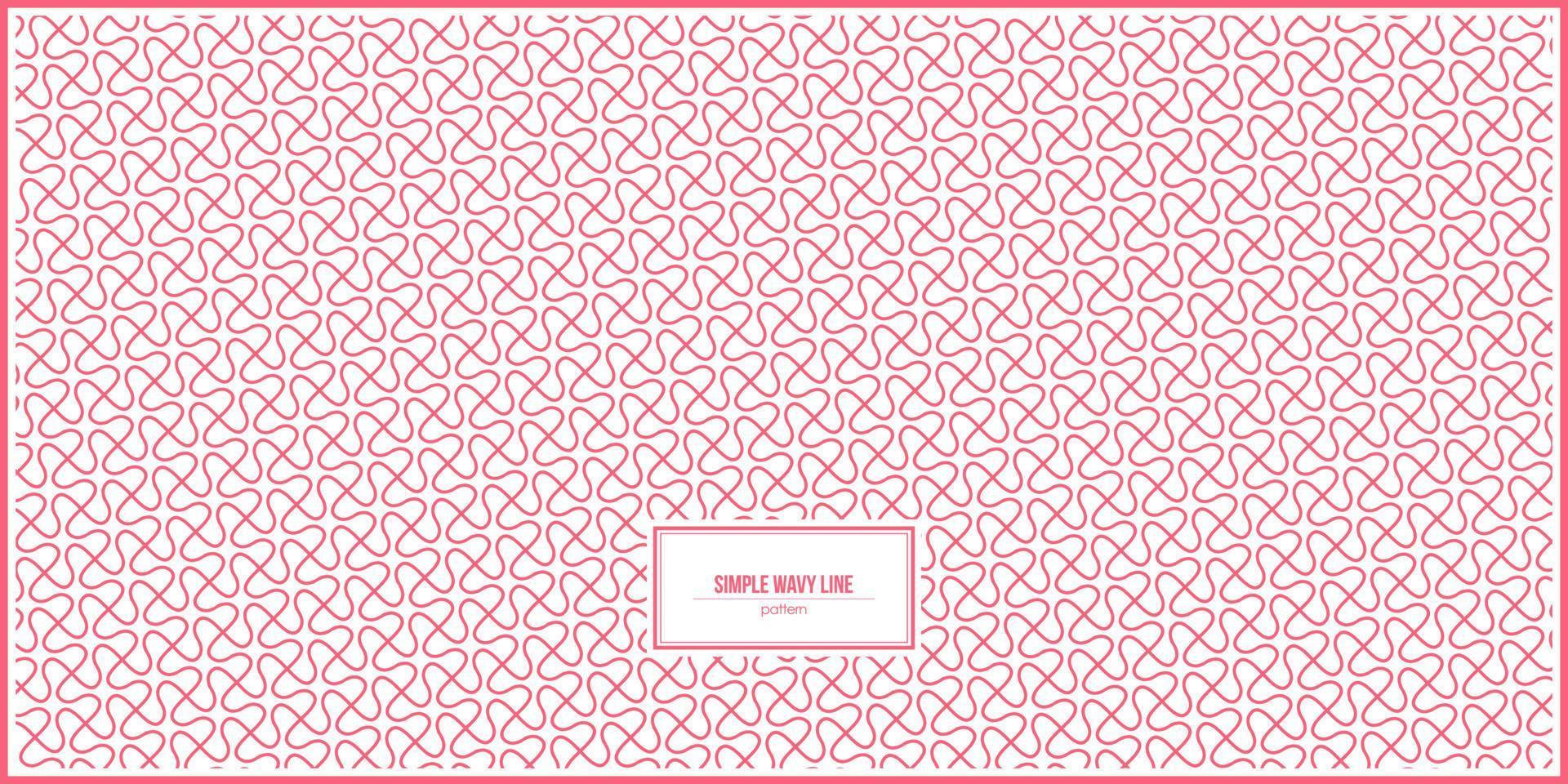 Simple pink wavy lines pattern vector