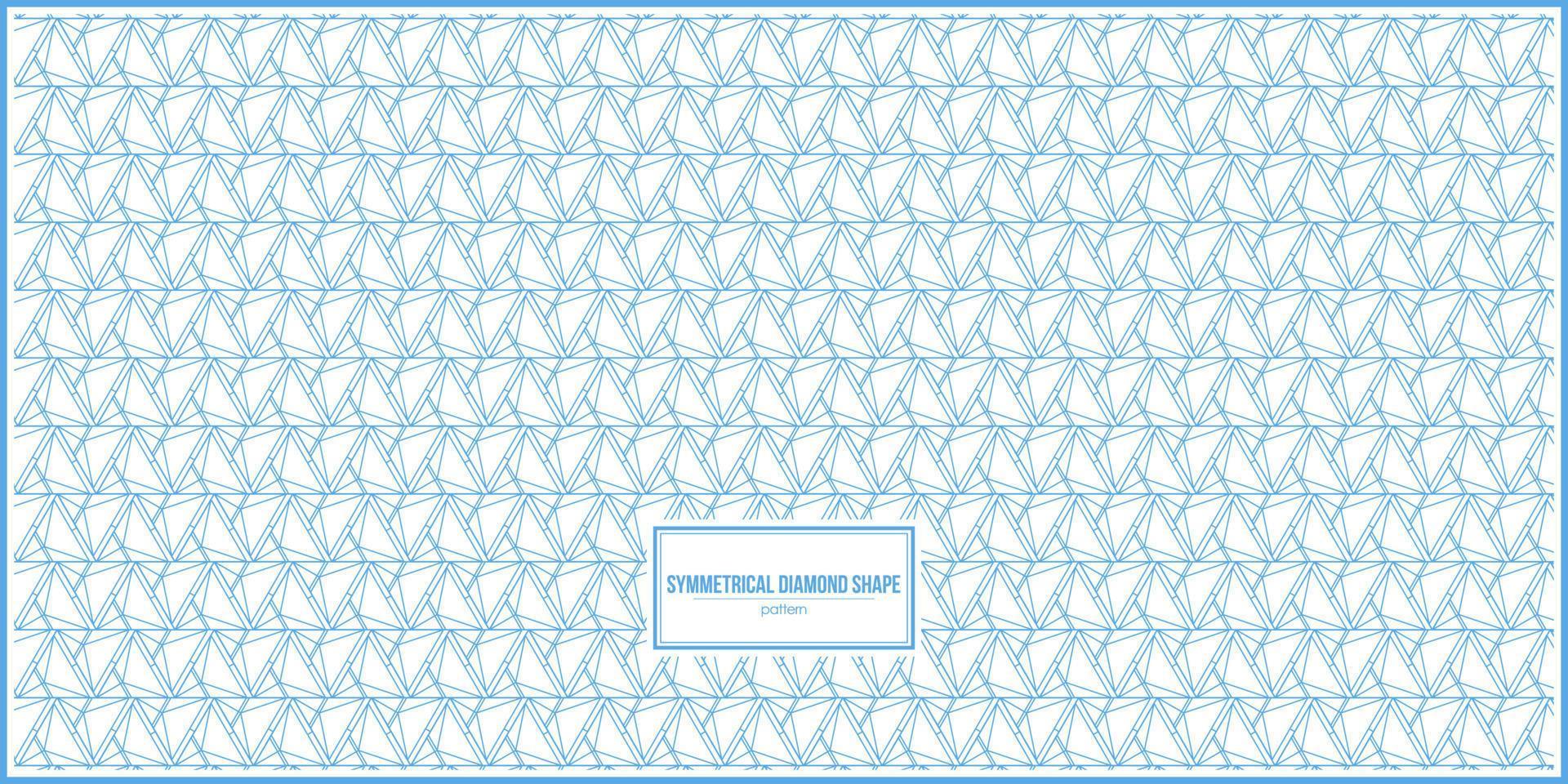 symmetrical blue diamond shape pattern vector