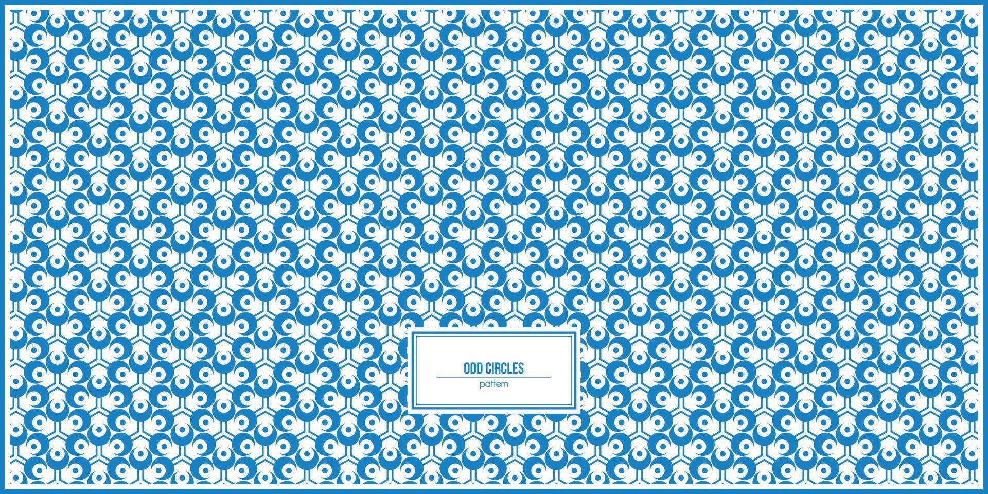 multiple odd blue cirlces pattern vector