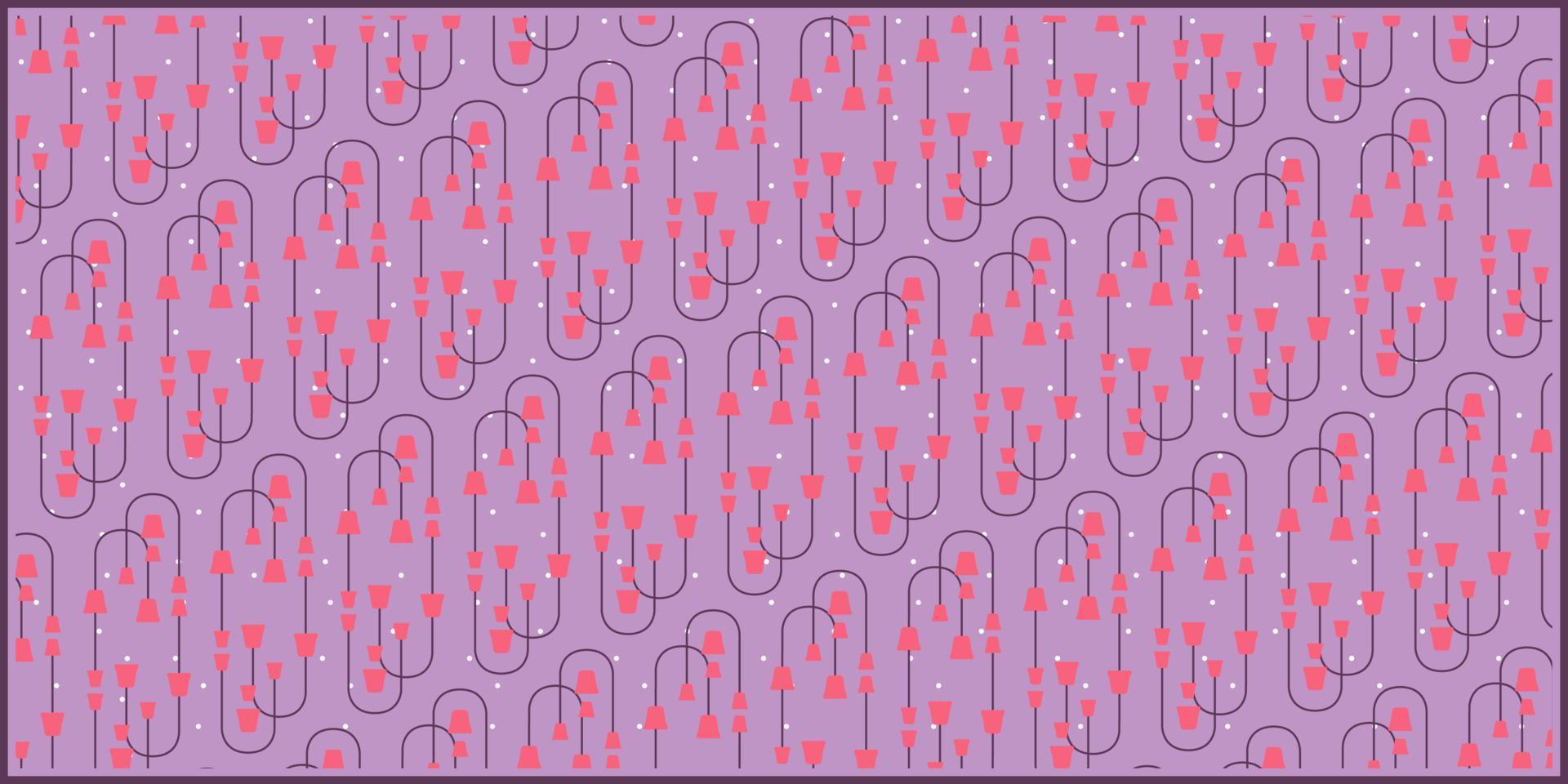 simple flower pattern with purple background vector