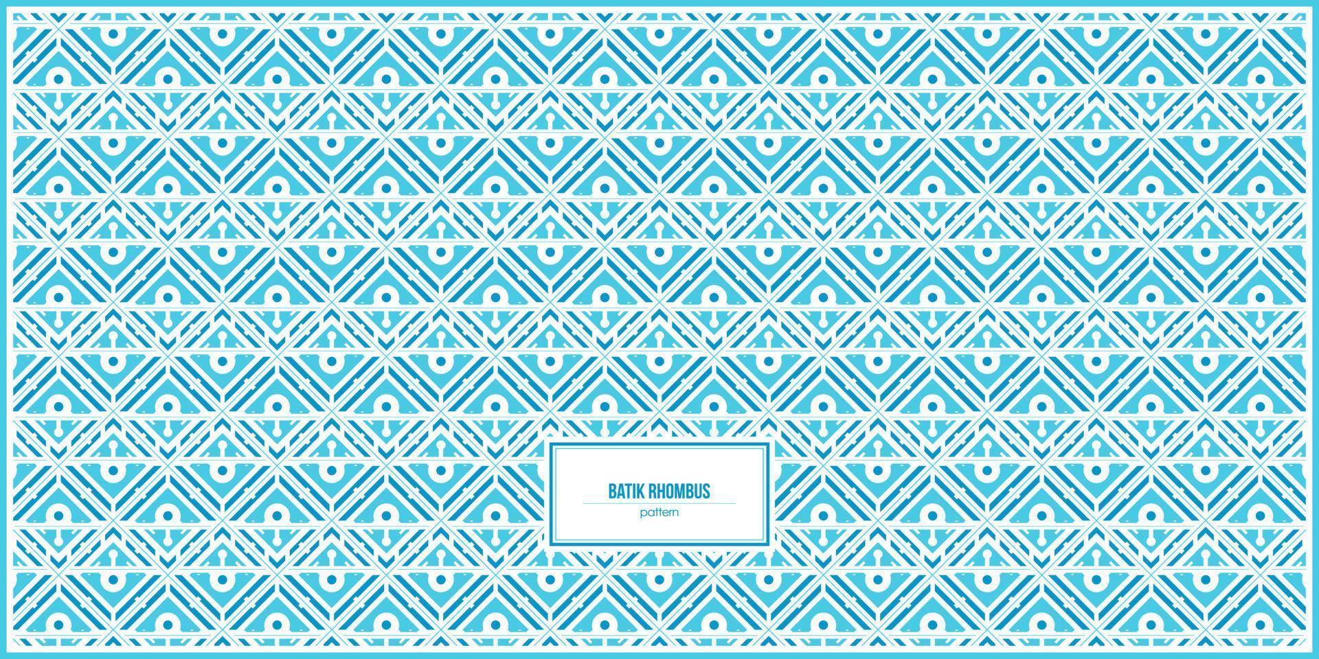 batik rhombus pattern with blue dominant color vector