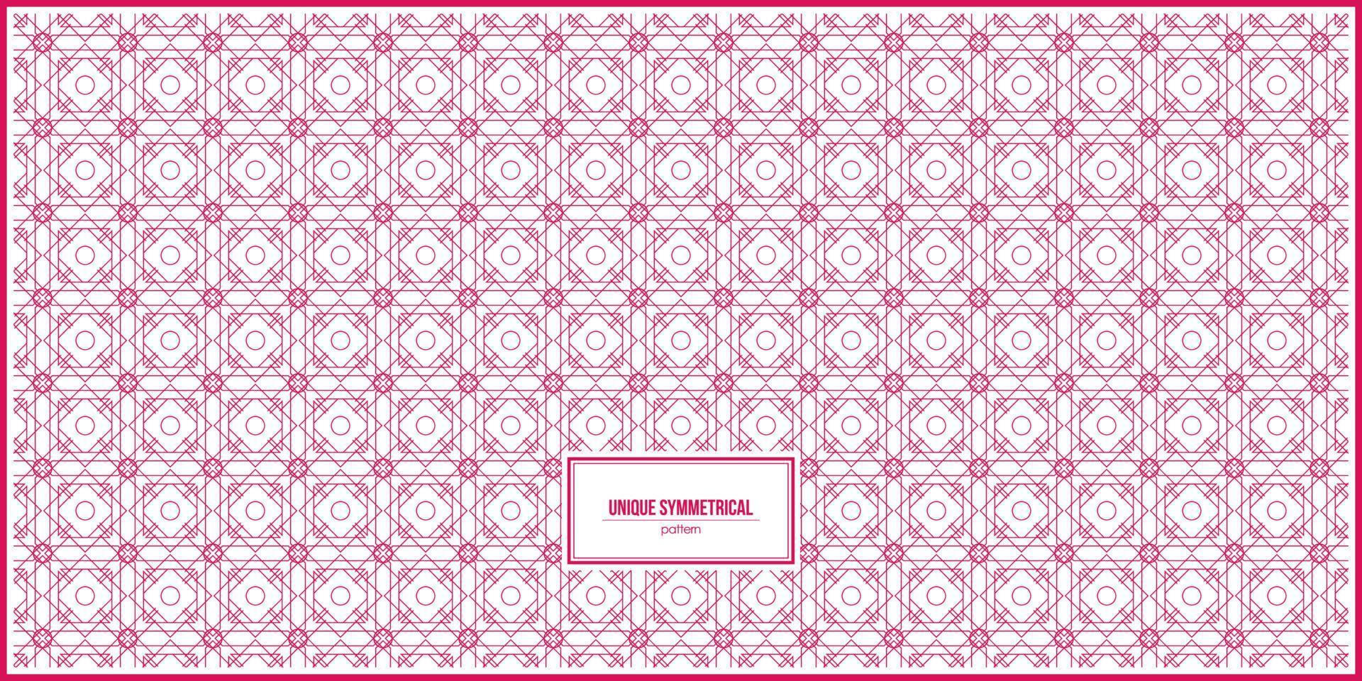 unique red symmetrical pattern cirlce and rhombus combination vector
