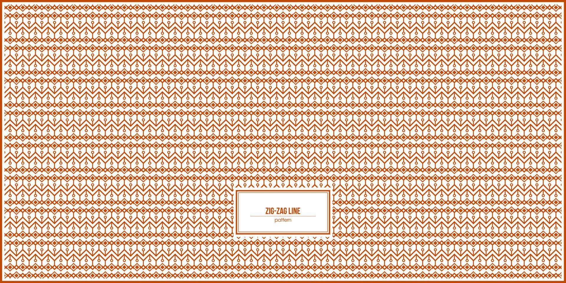 orange zig-zag line pattern with rhombus combination vector