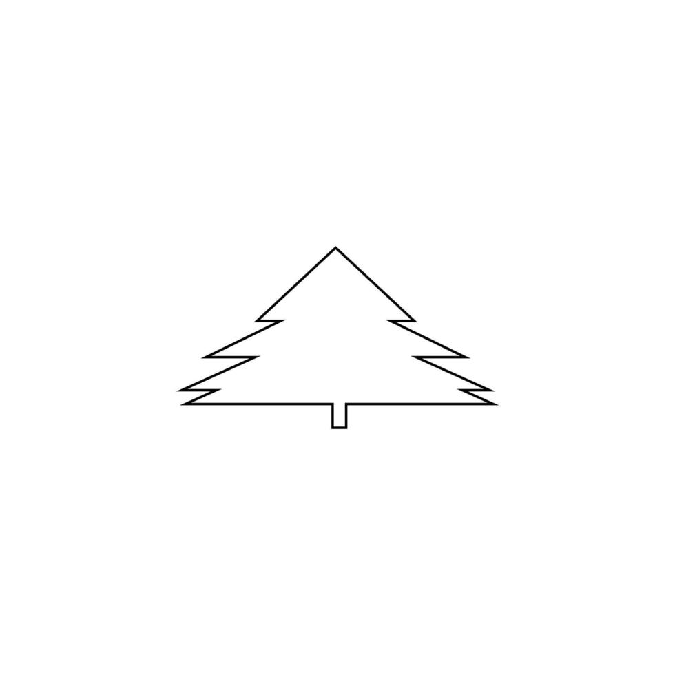 christmas fir tree icon vector