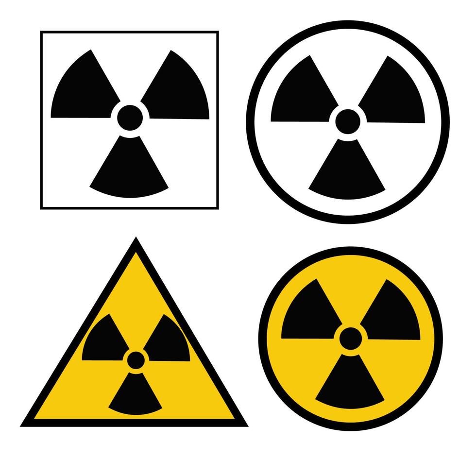 pictograma vectorial de peligro de radiación.símbolo de peligro de radiación ionizante vector